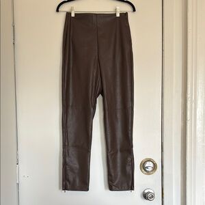 Brown Dress Pants with Straight Leg Design